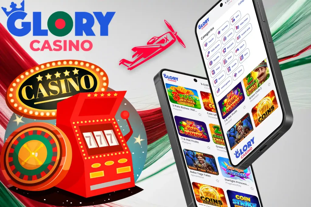 A selection of available games at Glory Casino