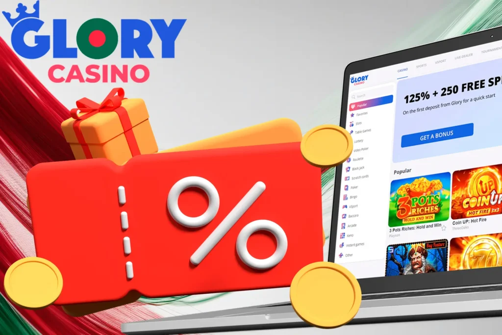 Using a promo code at Glory Casino