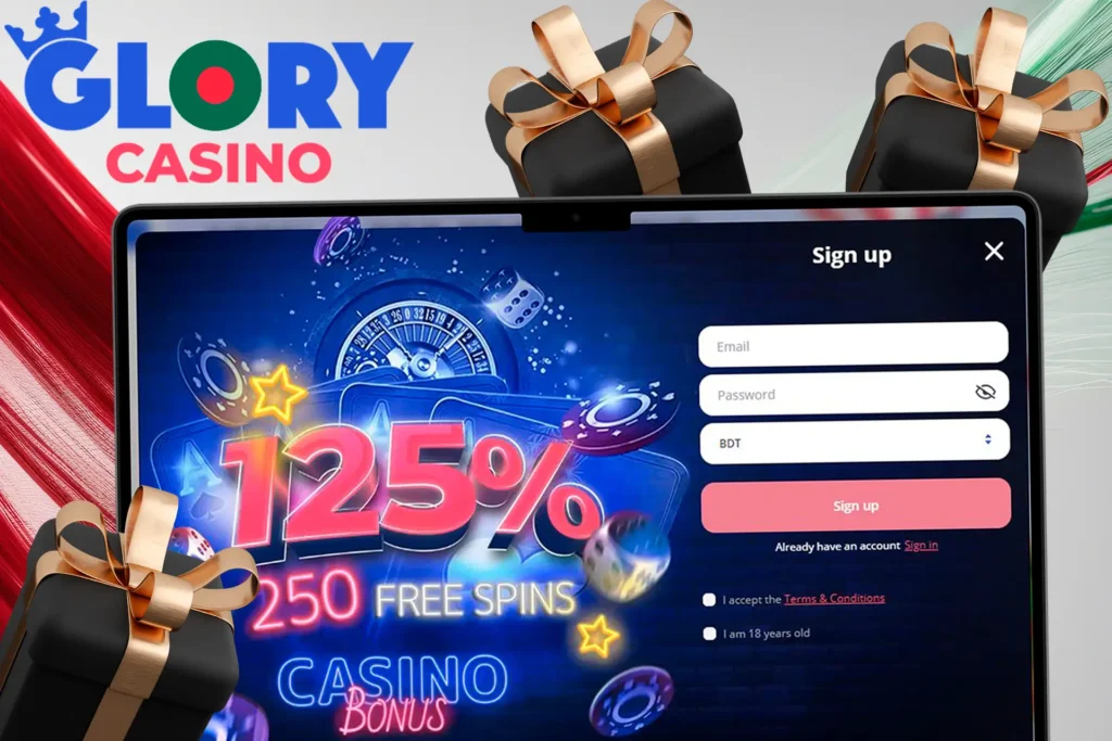 Registration form at Glory Casino