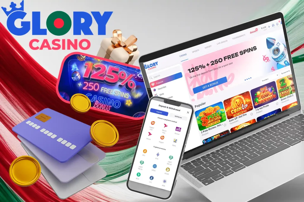 Glory Casino payment options banner